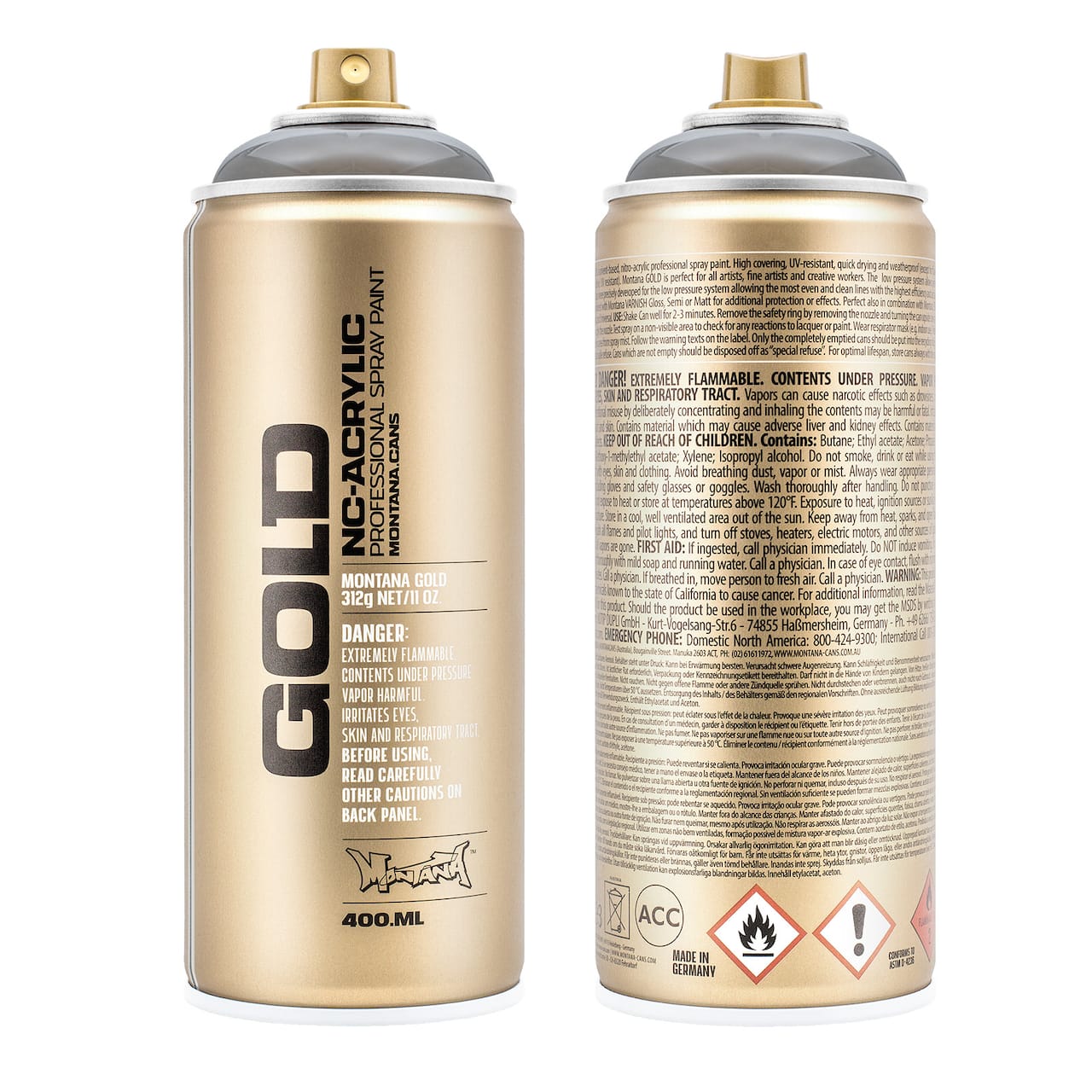 Montana&#x2122; Cans GOLD Transparent Spray Paint, 400mL